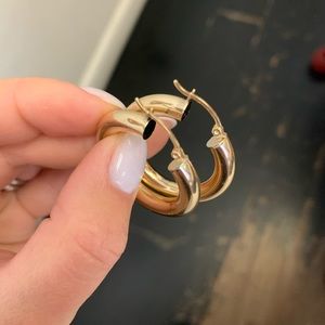 18K Yellow Good Hoops Earrings